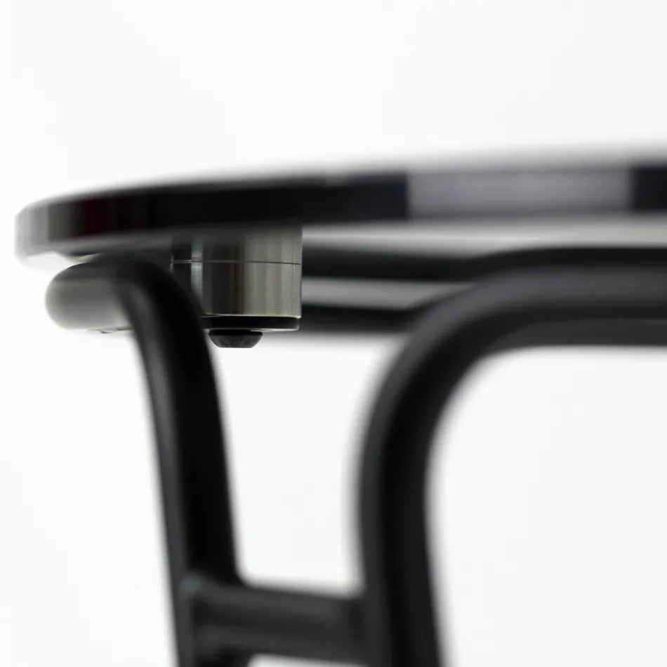 Table basse en verre et base ronde Made in Italy - Tullia Viadurini