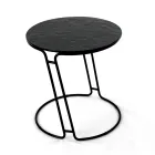 Table basse en verre et base ronde Made in Italy - Tullia Viadurini
