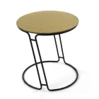Table basse en verre et base ronde Made in Italy - Tullia Viadurini