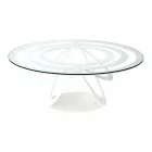 Table Basse en Verre et Fer Blanc ou Ardoise Fabriquée en Italie - Olfeo Viadurini