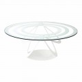 Table Basse en Verre et Fer Blanc ou Ardoise Fabriquée en Italie - Olfeo