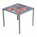 Table basse de salon moderne 50x50cm en métal Nina, produit en Italie