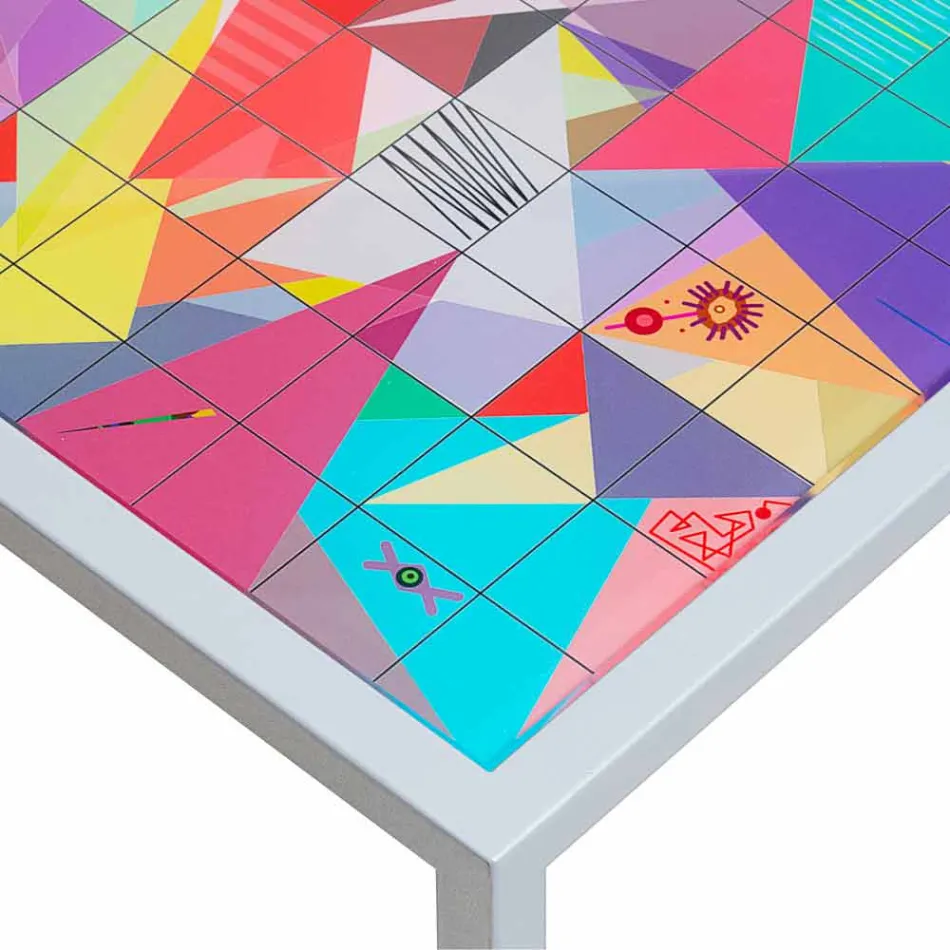 métal café moderne salon 50x50cm Nina, made in Italy Viadurini