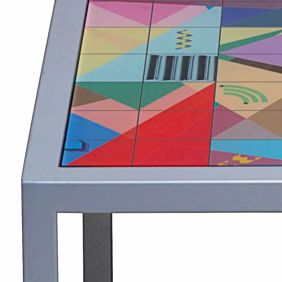 métal café moderne salon 50x50cm Nina, made in Italy Viadurini