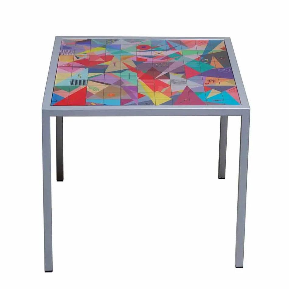 métal café moderne salon 50x50cm Nina, made in Italy Viadurini