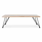 Table basse moderne avec plateau en bois Homemotion - Accino Viadurini