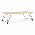 Table basse moderne avec plateau en bois Homemotion - Accino Viadurini