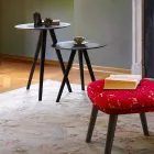 Table basse moderne avec plateau rond en grès Made in Italy - Stuttgart Viadurini