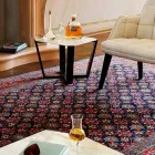 Table basse moderne en grès et bois de hêtre Made in Italy - Titanic Viadurini