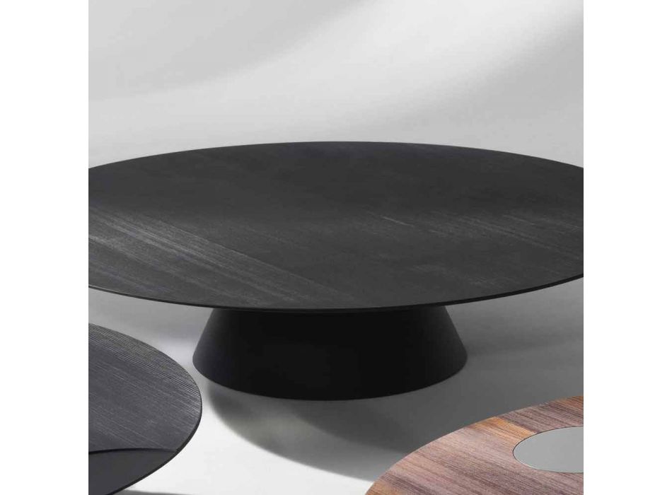 Table basse moderne, de noir laqué Giglio Viadurini