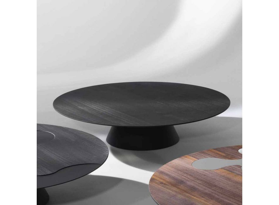 Table basse moderne, de noir laqué Giglio Viadurini