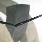 Table basse moderne en pierre et verre - Austin Viadurini