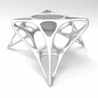 Moderne verre de café salon et Adamantx® Lunar Table # 2 Viadurini