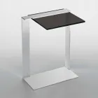 Table Basse Moderne en Métal et Verre Fumé ou Transparent Fabriquée en Italie - Teilor Viadurini