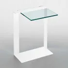 Table Basse Moderne en Métal et Verre Fumé ou Transparent Fabriquée en Italie - Teilor Viadurini