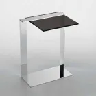 Table Basse Moderne en Métal et Verre Fumé ou Transparent Fabriquée en Italie - Teilor Viadurini
