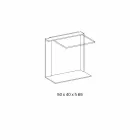 Table Basse Moderne en Métal et Verre Fumé ou Transparent Fabriquée en Italie - Teilor Viadurini