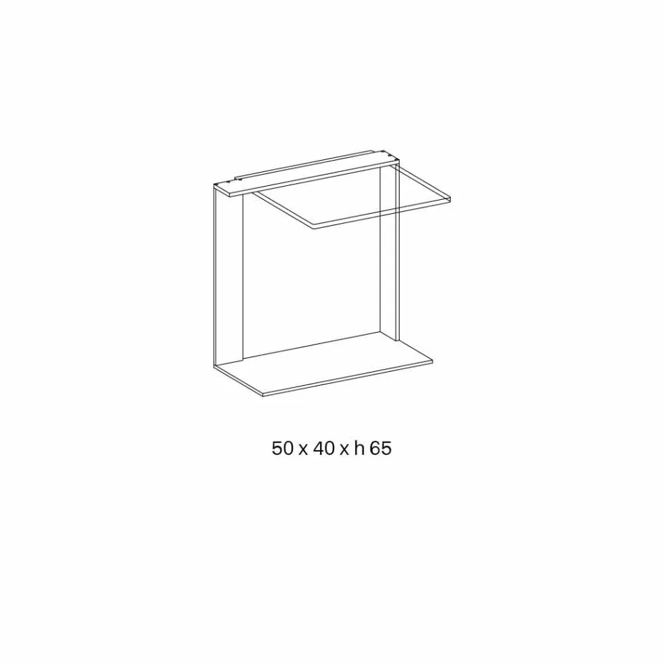 Table Basse Moderne en Métal et Verre Fumé ou Transparent Fabriquée en Italie - Teilor Viadurini