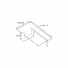 Table basse moderne avec plateau en verre fumé et base en métal Made in Italy - Scoby Viadurini