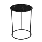 Table basse ronde moderne en métal et marbre de haute qualité - Raphael Viadurini