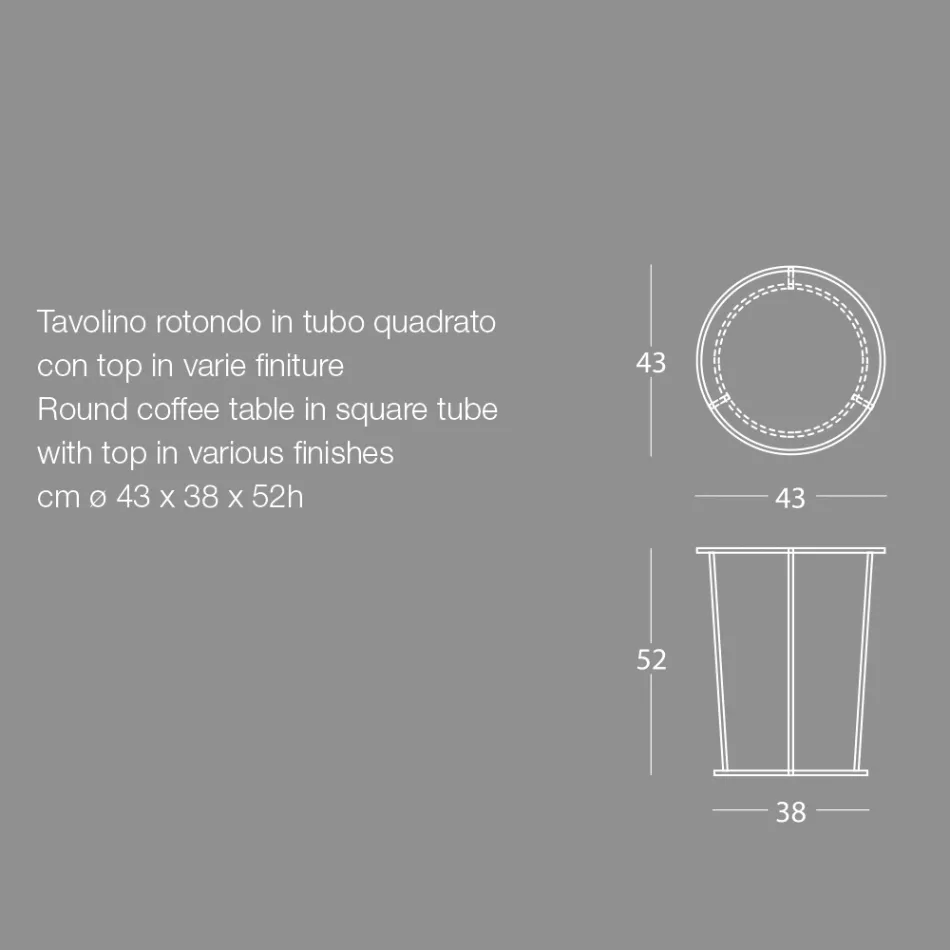 Table basse ronde moderne en métal et marbre de haute qualité - Raphael Viadurini
