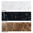 Table basse ronde moderne en métal et marbre de haute qualité - Raphael Viadurini