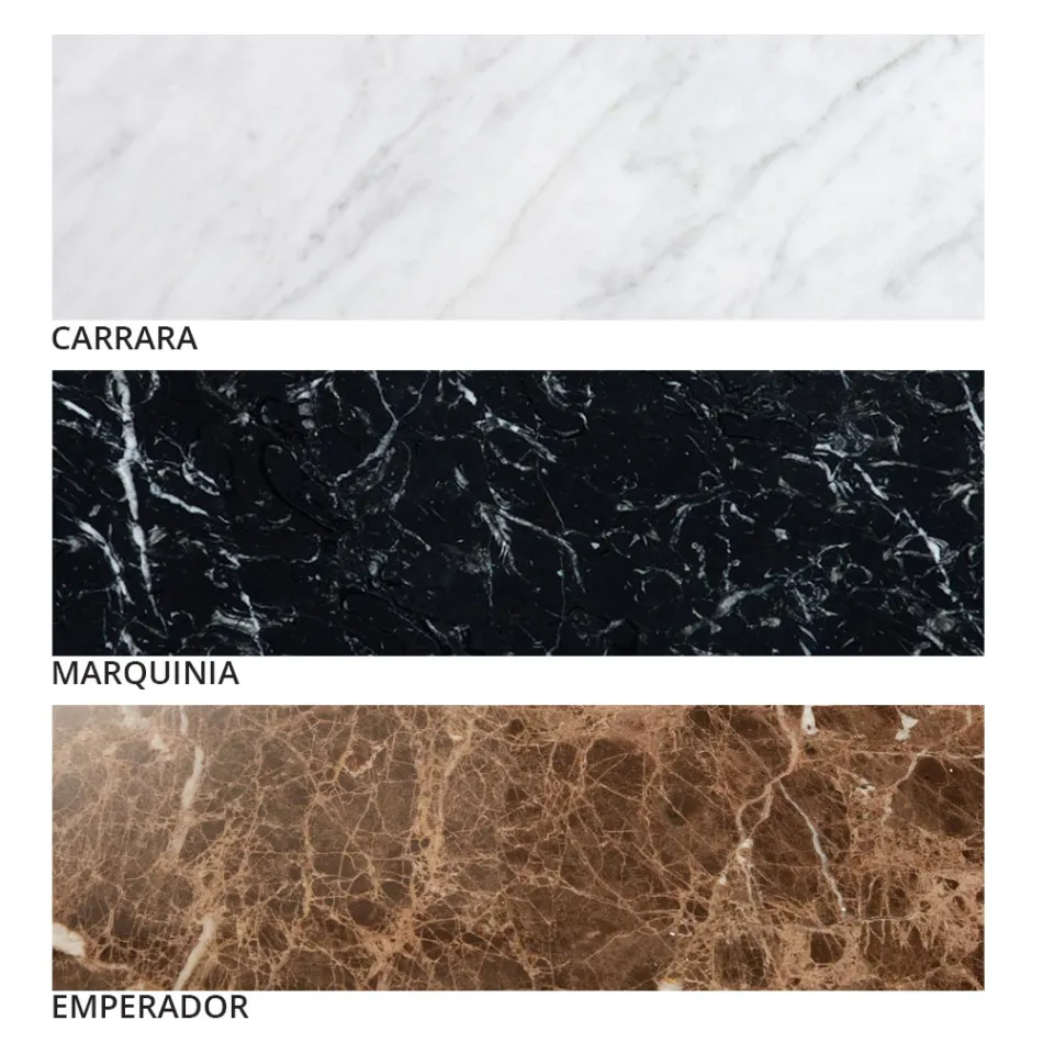 Table basse ronde moderne en métal et marbre de haute qualité - Raphael Viadurini