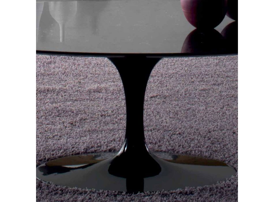 Table Basse Ovale en Marbre de Carrare ou Marquinia Fabriquée en Italie – Dollars Viadurini