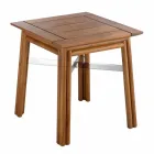 Table basse d'extérieur en bois naturel ou noir, 2 tailles - Suzana Viadurini