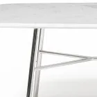 Table basse rectangulaire avec plateau en marbre Made in Italy - Makino Viadurini