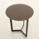 Table basse ronde avec plateau en cristal Made in Italy - Indio Viadurini