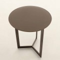Table basse ronde avec plateau en cristal Made in Italy - Indio