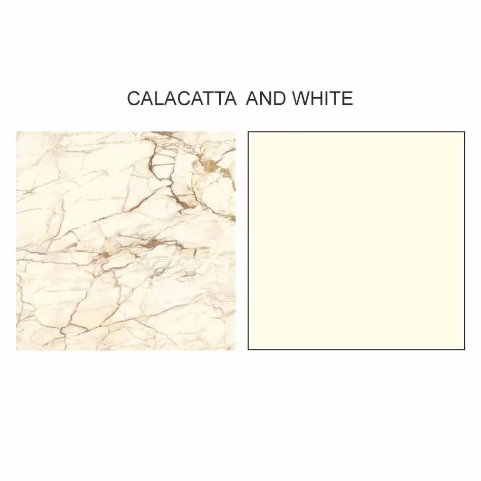 Table basse design ronde en grès et frêne Made in Italy - Bering Viadurini