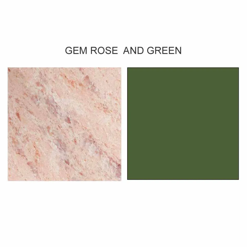 Table basse design ronde en grès et frêne Made in Italy - Bering Viadurini