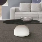 Table basse ronde en céramique et métal Made in Italy - Livigno Viadurini
