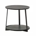 Table basse ronde en MDF avec structure en métal Made in Italy - Aloe Viadurini