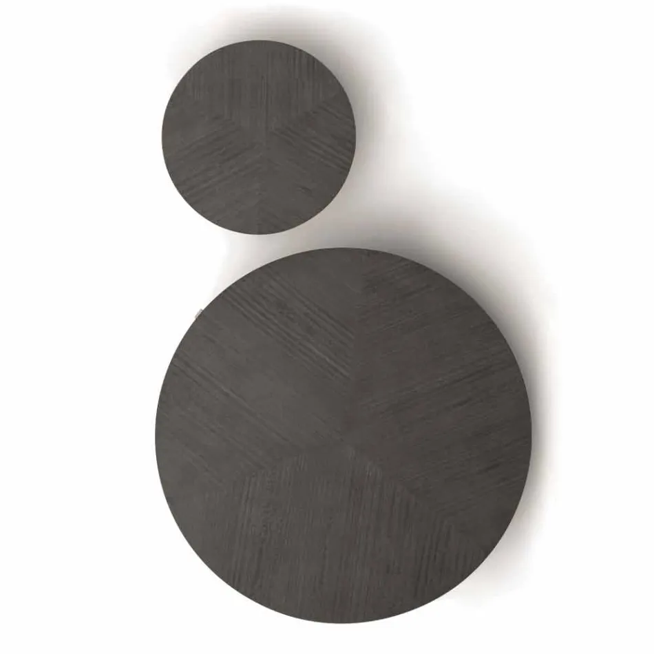 Table basse ronde en MDF avec structure en métal Made in Italy - Aloe Viadurini