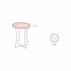 Table basse ronde de luxe en métal peint Made in Italy - Mina Viadurini