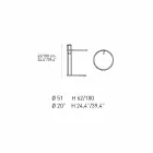 Table basse ronde en verre trempé et acier Made in Italy - Lennon Viadurini