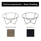 Table basse ronde en grès et acier Made in Italy - Paini Viadurini