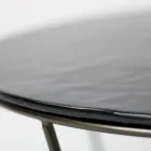 Table basse ronde en verre et acier Made in Italy - Paini Viadurini