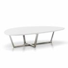 Table de salon de forme moderne avec plateau en MDF blanc - Prêt Viadurini