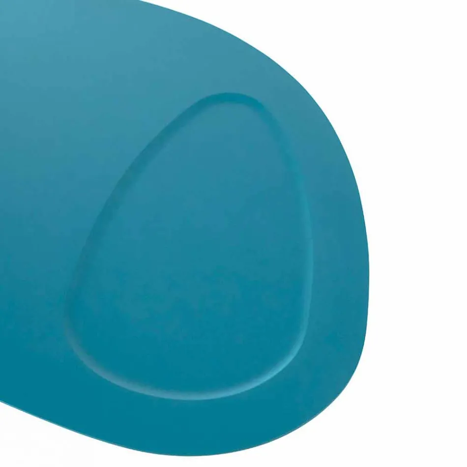 Table de salon de forme moderne en MDF et métal chromé - Pimpa Viadurini