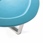 Table de salon de forme moderne en MDF et métal chromé - Pimpa Viadurini