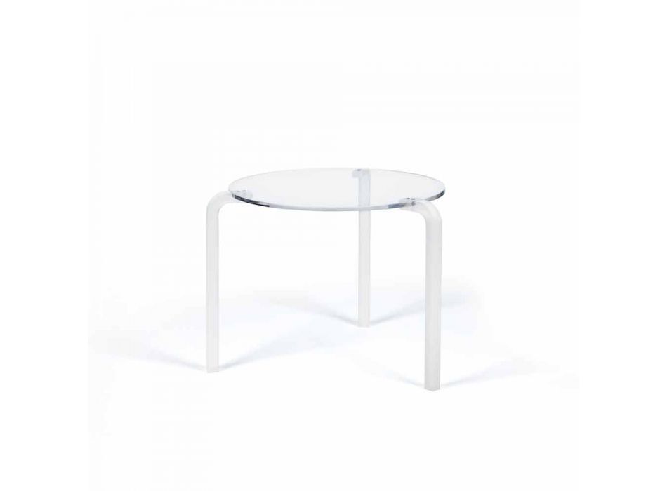 Table basse de salon rond en méthacrylate transparent Armando Viadurini