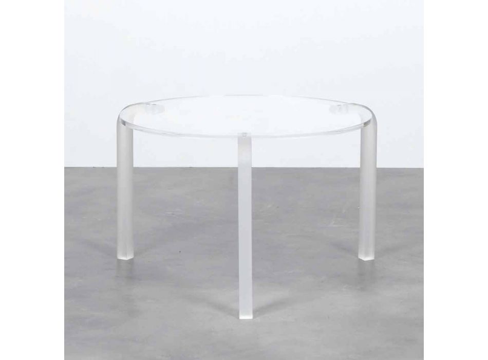 Table basse de salon rond en méthacrylate transparent Armando Viadurini