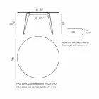 Table basse ronde en bois et plateau en Hpl en 2 tailles - Bois Faz - Vondom Viadurini
