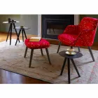 Table basse ronde en bois laqué noir gris Made in Italy - Stuttgart Viadurini