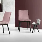 Table basse ronde en bois laqué noir gris Made in Italy - Stuttgart Viadurini