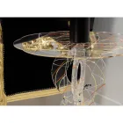 Table Basse Ronde en Plexiglas Transparent et Plateau Coloré - Phosphorus Viadurini